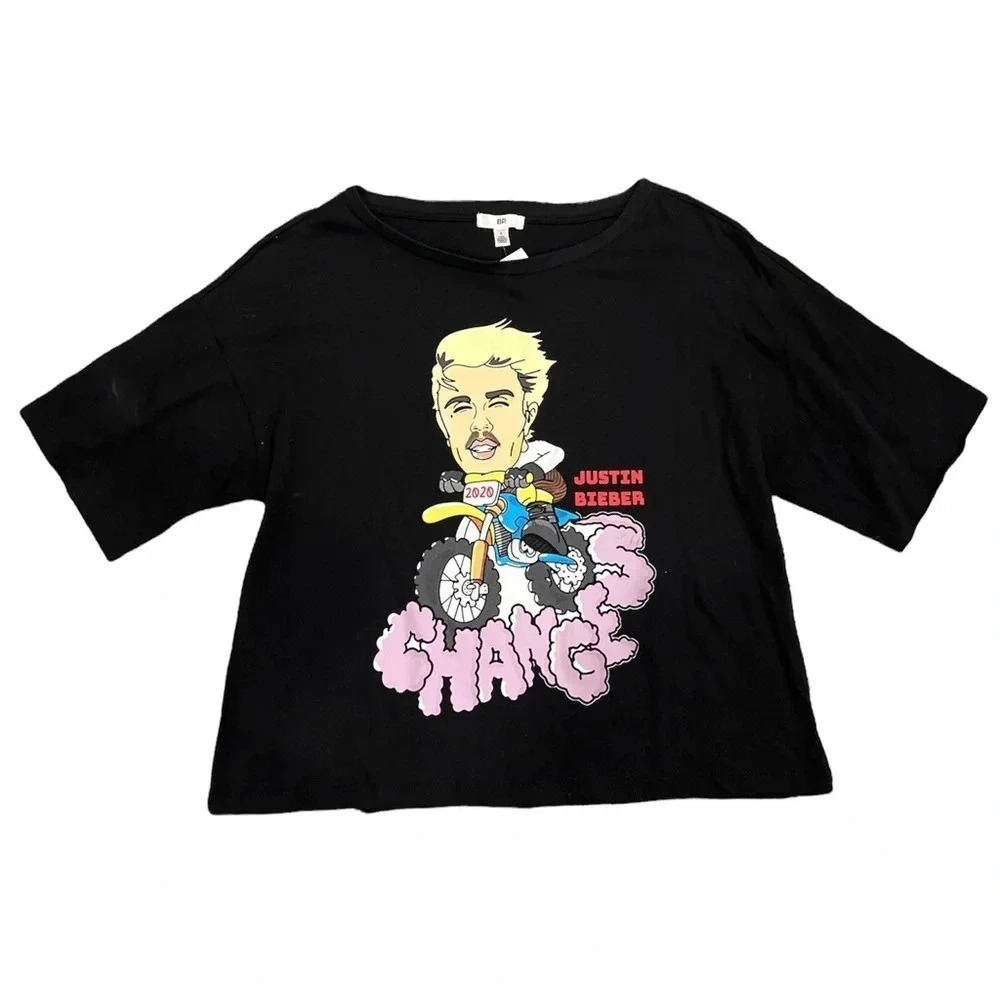 BP. Black Justin Bieber Changes Graphic T-shirt S